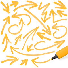 colored highlighter with markings