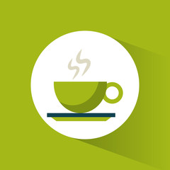 green coffee cup hot vector illustration eps 10