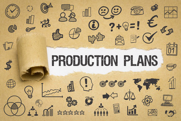 Production Plans / Papier mit Symbole
