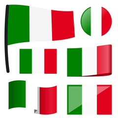 Obraz premium collection flags Italy