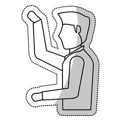 man groom wedding outline vector illustration eps 10