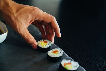 Sushi Being Cut