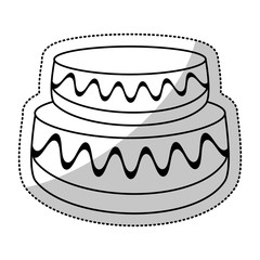 wedding cake sweet outline vector illustration eps 10