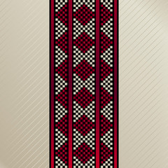 Square Tile Of An Arabian Traditional Sadu Rug Carpet Motif - obrazy, fototapety, plakaty