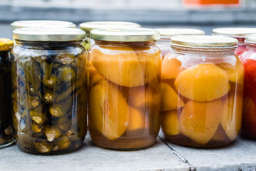 jars with winter supplies