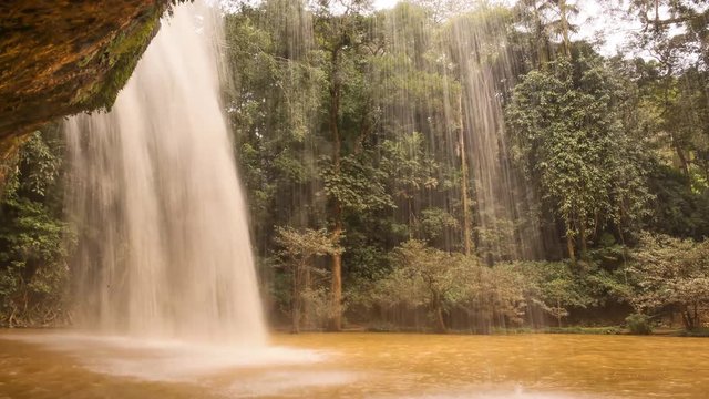 Prenn Waterfall. Da lat. Prenn is one of the waterfalls retained the pristine of the Highland mountains. 10 km south of the city. Vietnam. Timelapse.