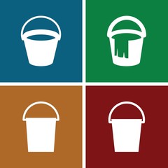 Set of 4 pail filled icons