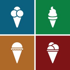Set of 4 refreshing filled icons