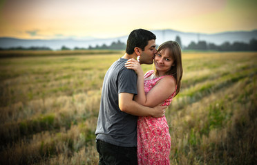 Love and affection between a young couple