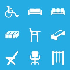 Set of 9 seat filled icons