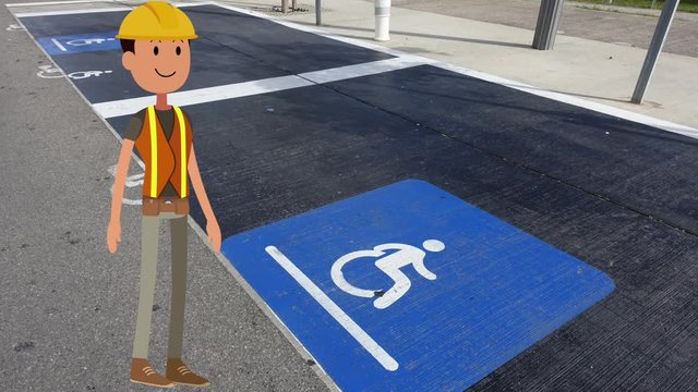ouvrier place handicap&eacute;