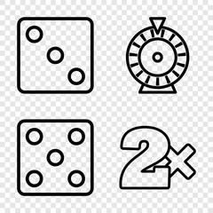 Set of 4 bet outline icons