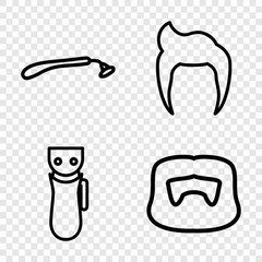 Set of 4 shave outline icons