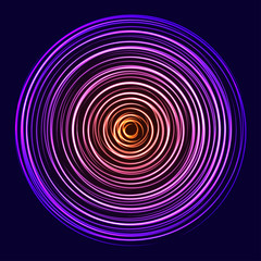 Glow spin neon circles