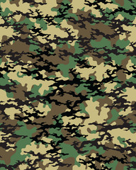 Fashionable camouflage pattern, military print .Seamless illustration © NikolaM