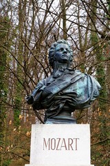 Mozartstatue auf dem Kapuzinerberg in Salzburg
