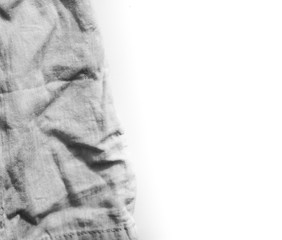 White fiber napkin background. Textile.