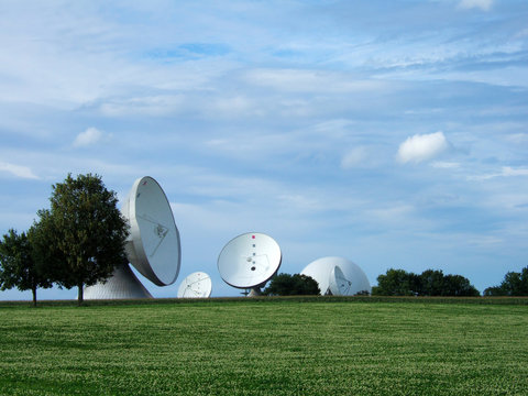 Parabolantennen Erdfunkstelle Raisting