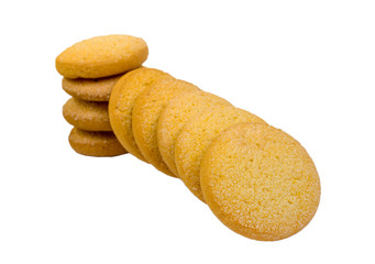 Oat cookie isolated