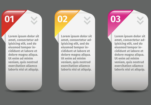 Colorful Numbered Step Business Infographic Template