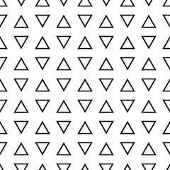 Tile black and white vector pattern or triangle website background