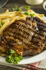 Hearty Homemade Steak and French Fries