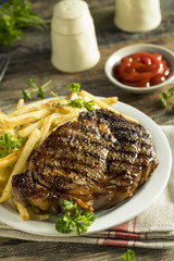 Hearty Homemade Steak and French Fries