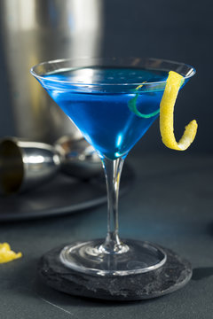Refreshing Blue Martini Cocktail