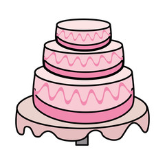 cake wedding dessert image vector illustration eps 10