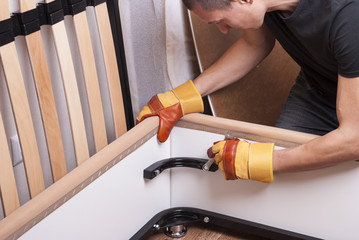 assembling bed furniture