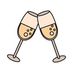 glass cup celebration wedding vector illustration eps 10