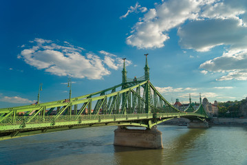 Beautiful Liberty Bridge in Budapest Hungary