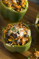 Homemade Meat and Rice Stuffed Bell Peppers