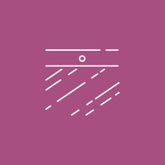 Webcam on laptop vector icon. A linear design element for the web and app. Modern Chat sign