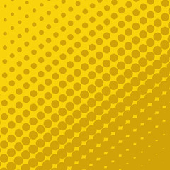 Halftone Dots on yellow Background.