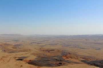 Fototapeta na wymiar Mizpe Ramon - the Big Crater in the Desert of Negev, Israel