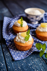 Coconut and pineapple muffins