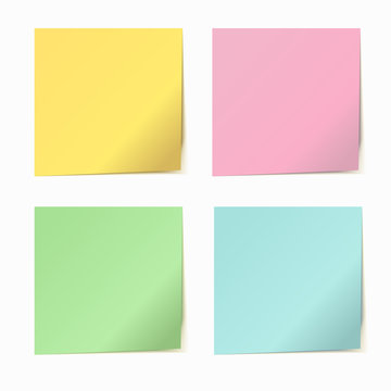 Set of vector color paper sticker
