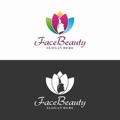 face beauty logo in vector