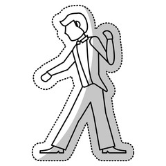 man groom wedding outline vector illustration eps 10