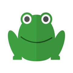Frog flat icon. Vector illustration.