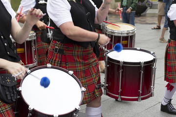 Fototapeta na wymiar Scottish traditional pipe band