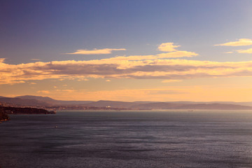 The gulf of trieste in a windy day