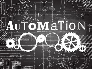 Automation Blackboard Tech Drawing