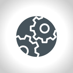 Vector Cog Settings Icon Symbol. Flat, vector illustration