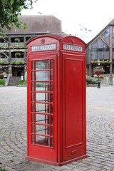 Red phone cell in London, Great Britain