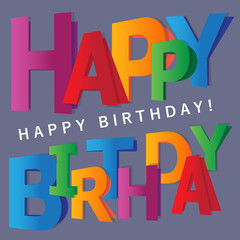 Happy birthday. Birthday card