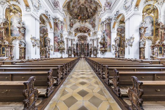 Basilica St. Alexander and St. Theodor in Ottobeuren (Bavaria, Germany)