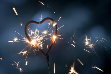 Heart shape sparkler