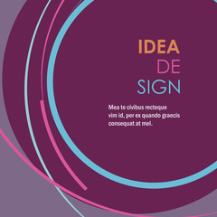 Vector swirl set. Circle abstract design